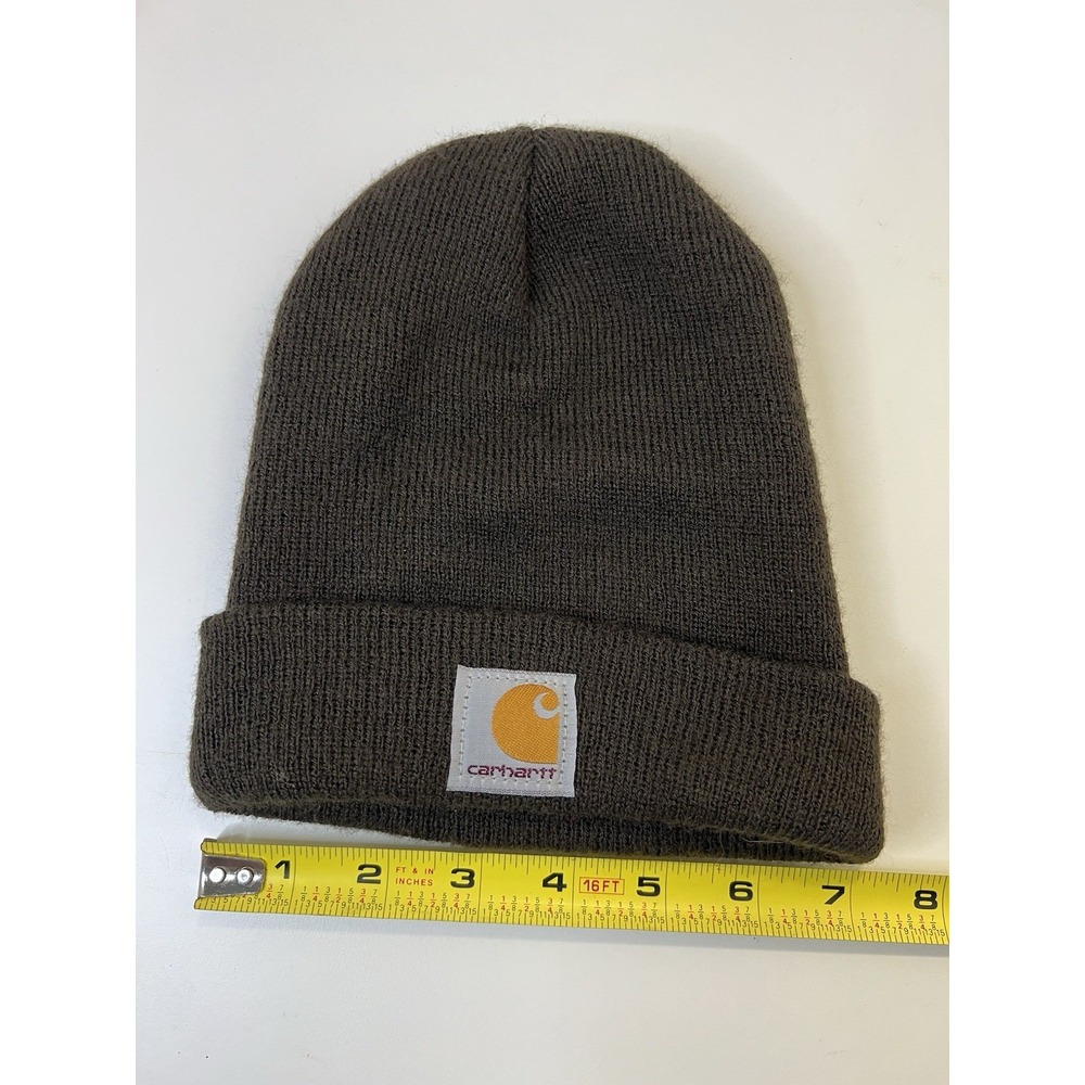 Carhartt Infant/Toddler Brown Beanie Winter Hat Knit Stalking Cap Tan